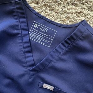 FIGS Navy Blue Scrub Top